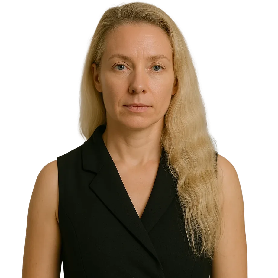A woman in her forties, a stock photograph illustrating the audience for this product